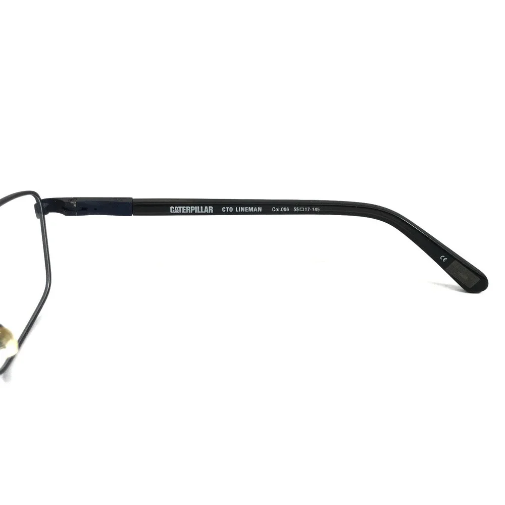 Caterpillar Eyeglasses Frames CTO LINEMAN Col. 006 Black Matte Blue 55-17-145